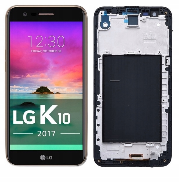 WYŚWIETLACZ LCD + DOTYK LG K10 2017 (M250n)+ RAMKA