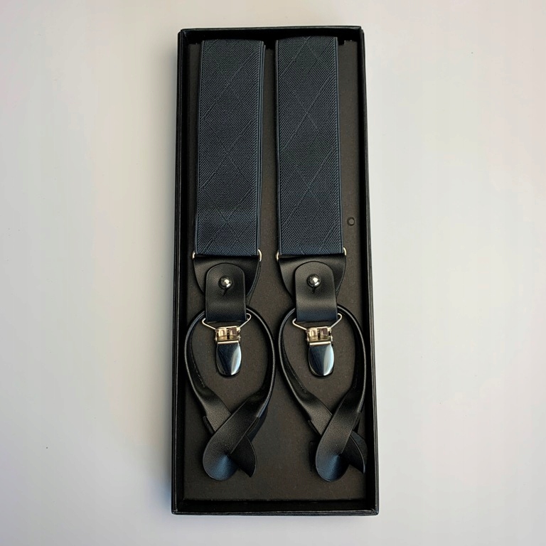 Bretelle Lahti Pro - Universali Uomo, Nero/Grigio, Clip In Metallo, Regolabili, Per Pantaloni