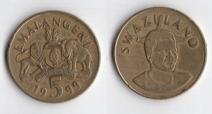 SWAZILAND / ESWATINI 1999 5 EMALANGENI