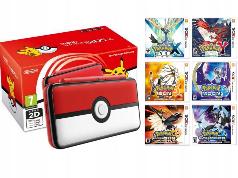 NINTENDO NEW 2DS XL EDYCJA POKEMON POKEBALL + GRA