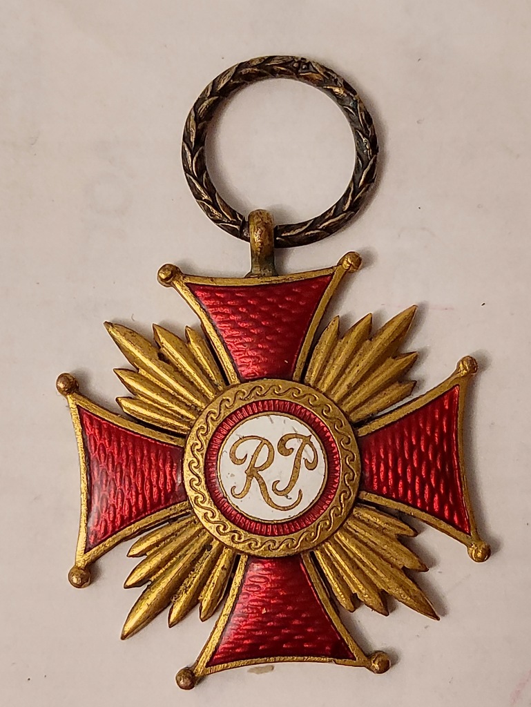 Odznaka złoty krzyż zasługi RP cięty