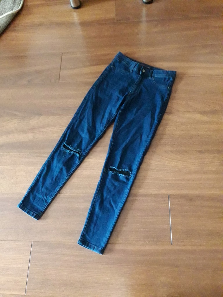 Spodnie jeansowe rurki r. S Cropp wysoki stan