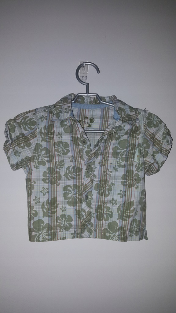 Koszula w modne liście filodendron dla dziecka 56