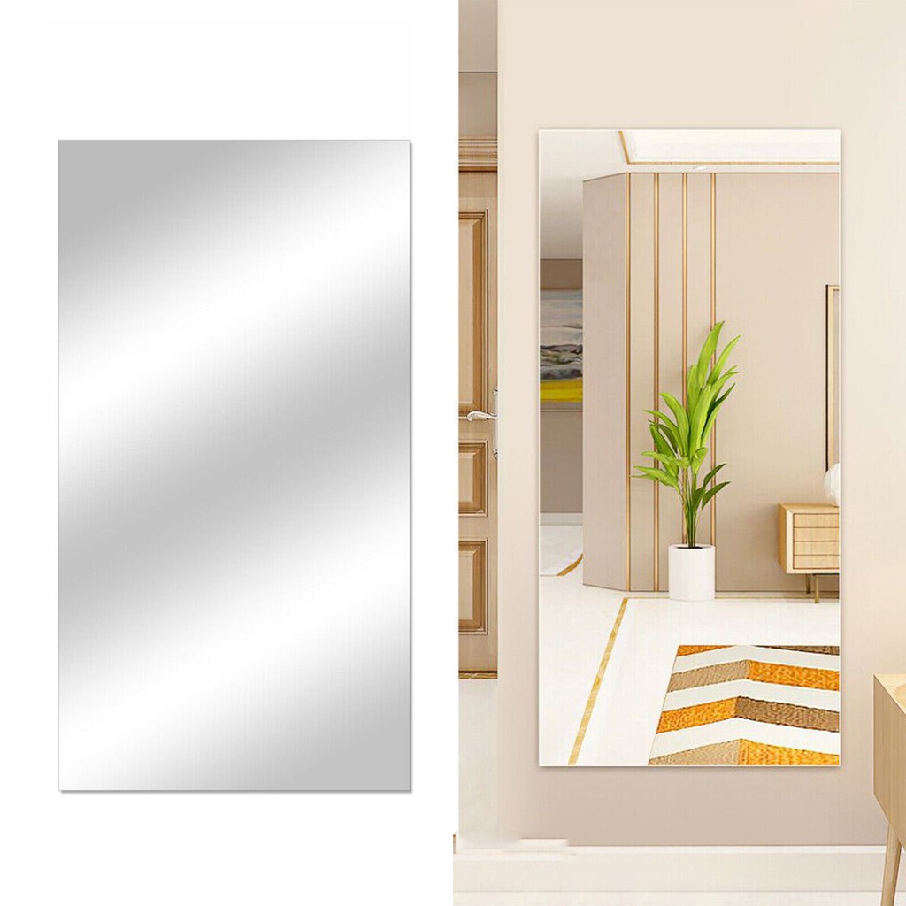 LUSTRA SAMOPRZYLEPNE 60X200CM WYSOKIE LUSTRO PRZYKLEJANE BEZ RAMY DUŻA