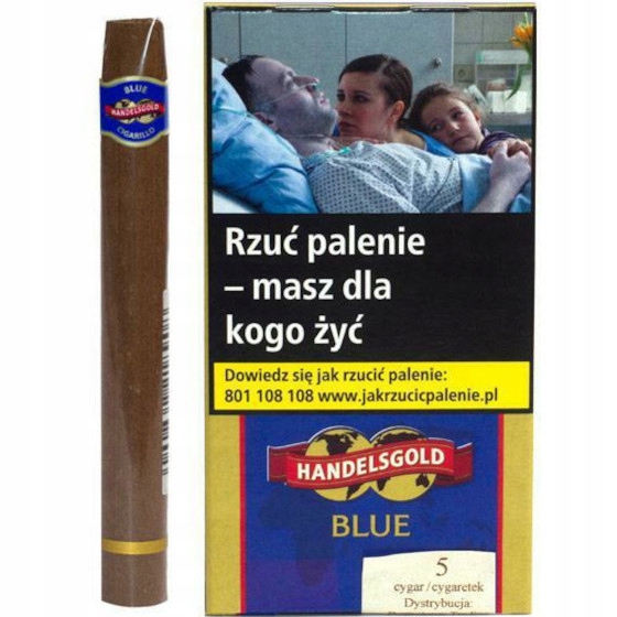 Cygaretki HANDELSGOLD Blue - Czekolada 5szt.