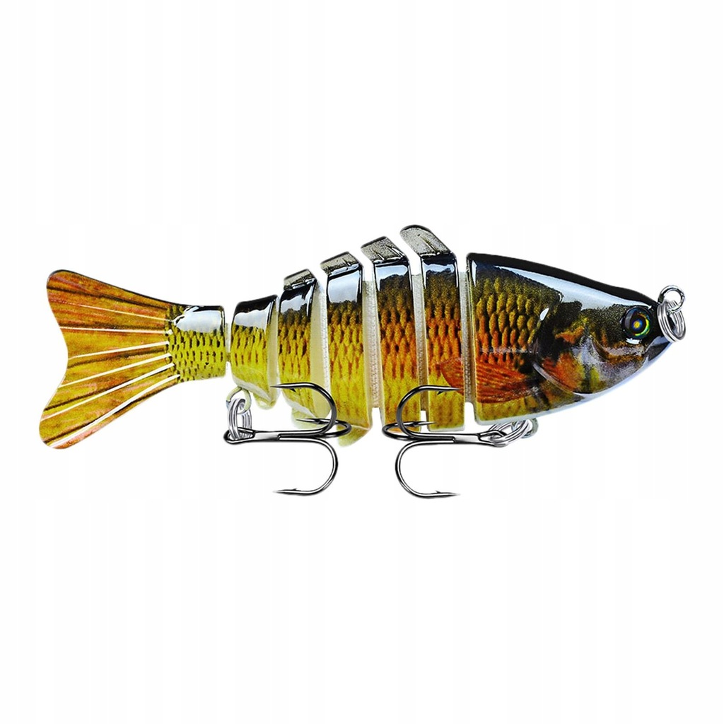 Fishing Crank Bass with Hooks, Fishing B-Yellow