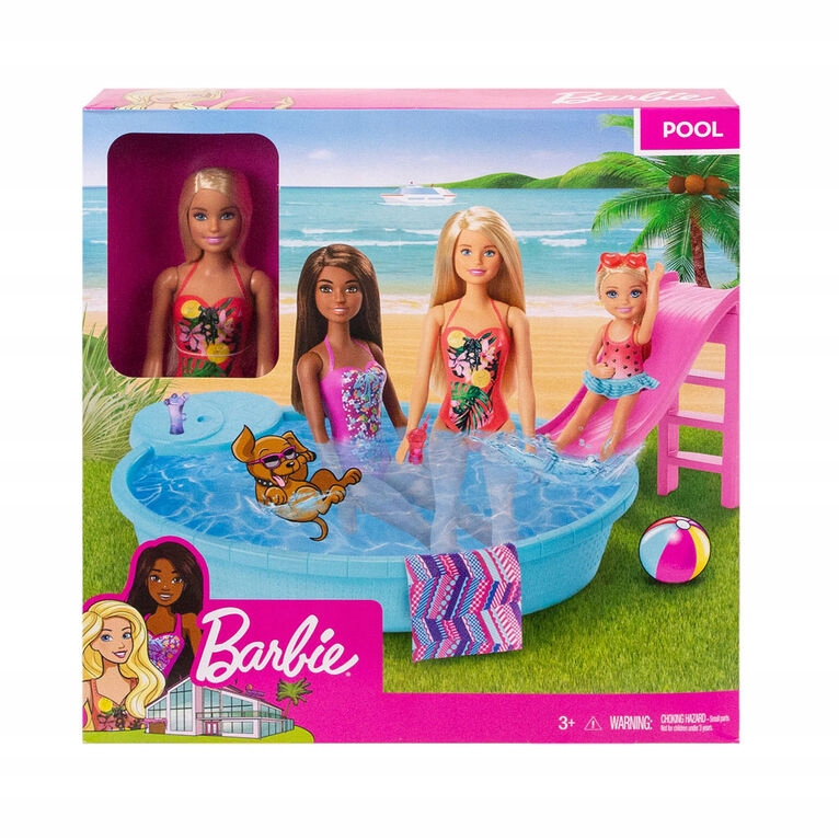 Mattel Barbie Lalka + basen GHL91