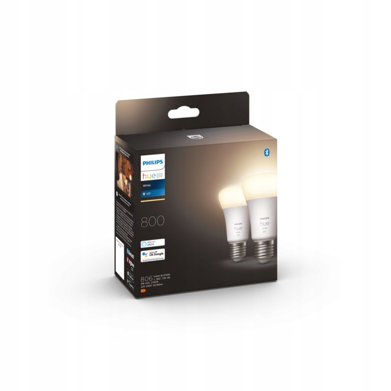 Żarówki LED Philips Hue E27 806 lm 9W białe ciepłe