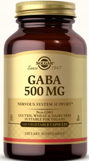 SOLGAR GABA 500 mg 100 kapsułek Kwas Gamma Stres relaks zdrowy sen