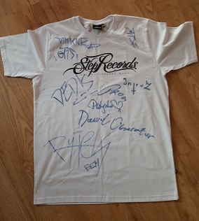 T-shirt xl STEP RECORDS z podpisami Ryjek Dedis...