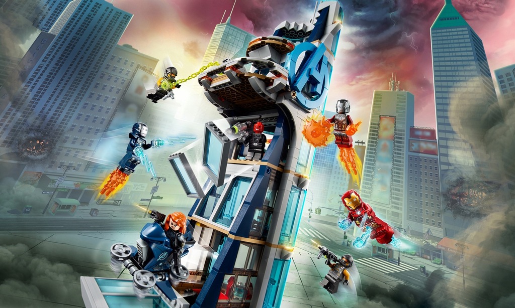 Lego avengers tower battle hotsell