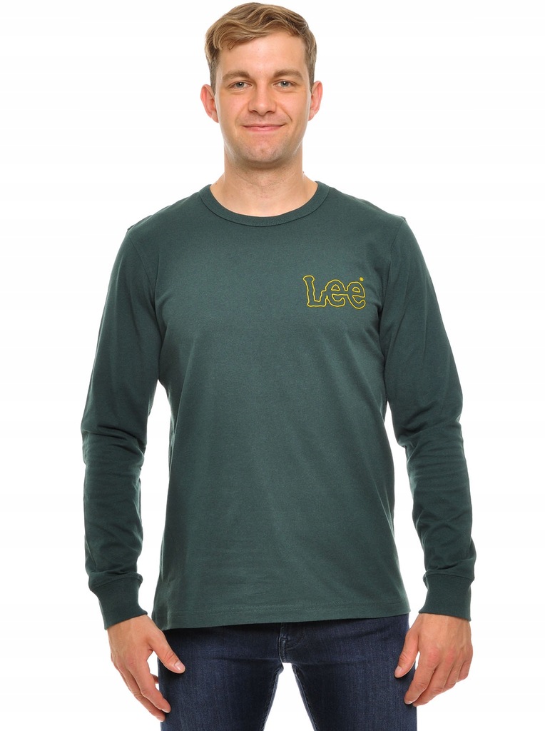 LEE koszulka green OUTLINE LOGO LS _ M 38