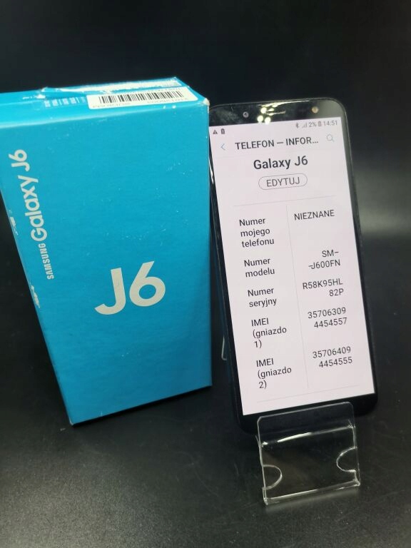 SAMSUNG J6 3/32GB 3000MAH 13MPX 5,6CALA + PUDEŁK