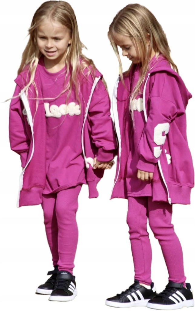 Amarantowy KOMPLET: Bluza roz[inana + legginsy | QBA KIDS | 164