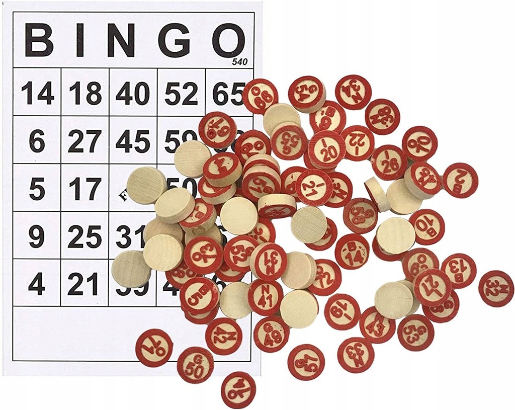 BINGO 40 KART + 75 ŻETONÓW KLASYCZNA GRA RODZINNA