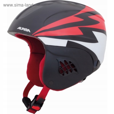 ALPINA CARAT KASK CZARNO CZERWONY 48-52CM