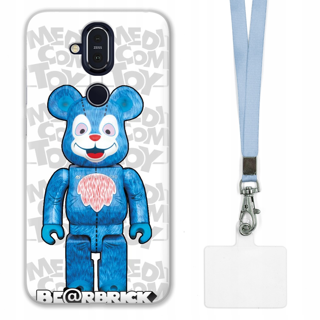 ETUI DO NOKIA 8.1 OCHRONA CASE + SMYCZ SZARA KAWS DLA NASTOLATKÓW WZORY
