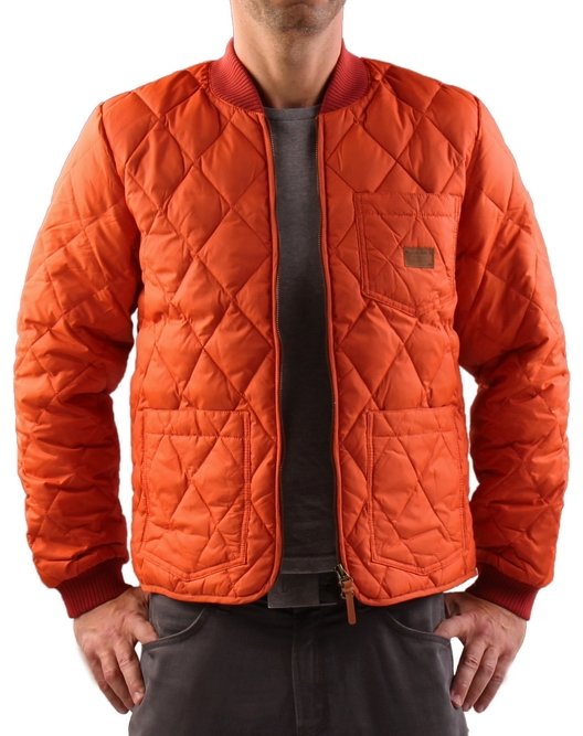 Lee quilted down bomber orange KURTKA PUCHÓWKA S