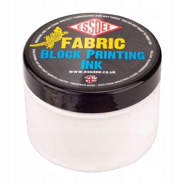 Farba tusz do linorytu Fabric Block Printing Ink - Essdee - White, 150 ml