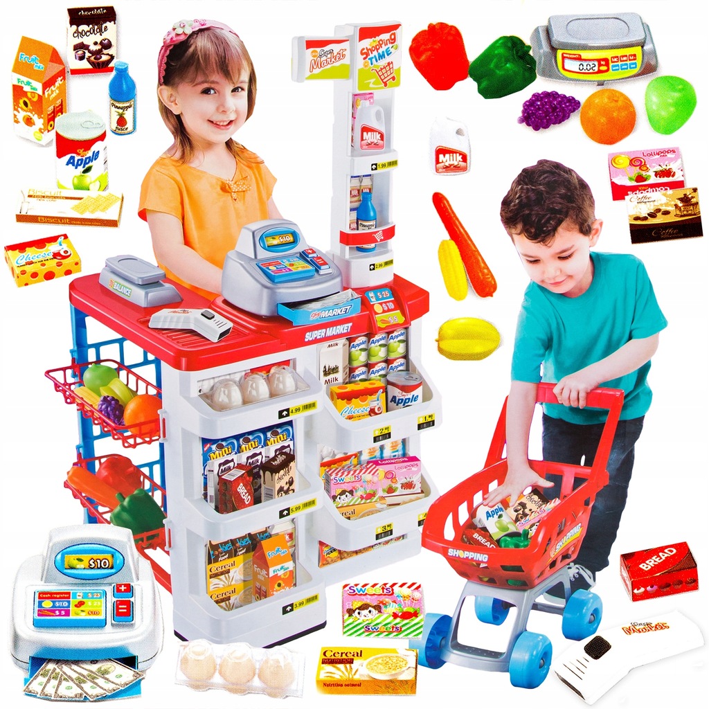 KINDERPLAY SUPERMARKET Z KOSZYKIEM MARKET SKLEP