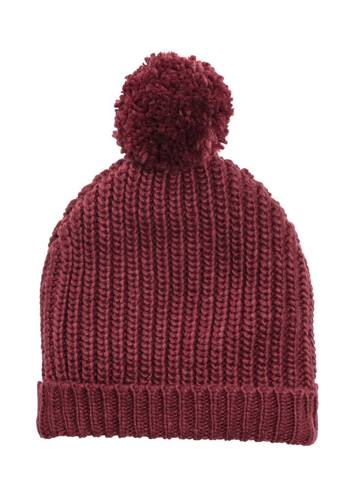 DE4C13 CZAPKA BEANIE POMPON DZIANINA__