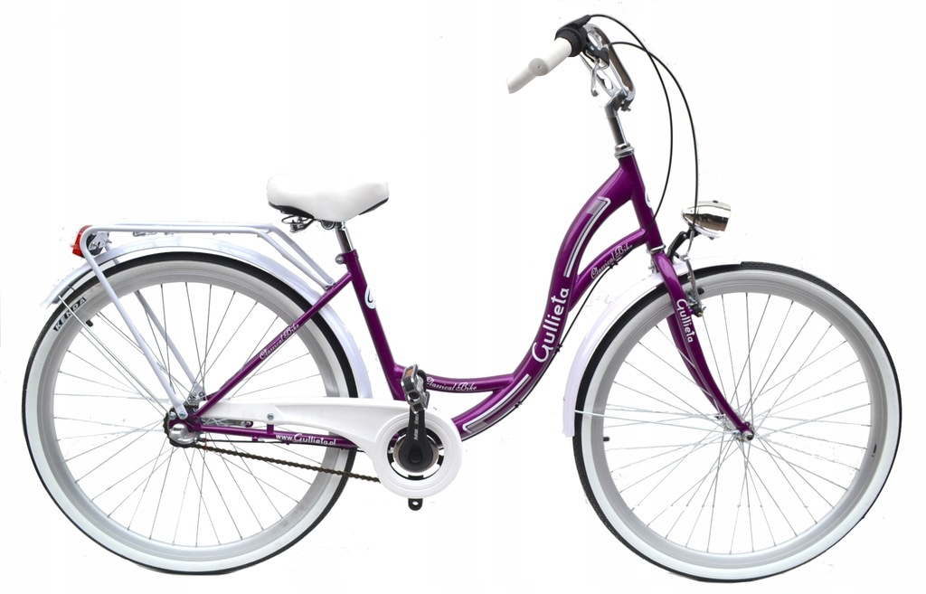Rower Damski Miejski Gullieta Fioletowy 28 SHIMANO 7805373573