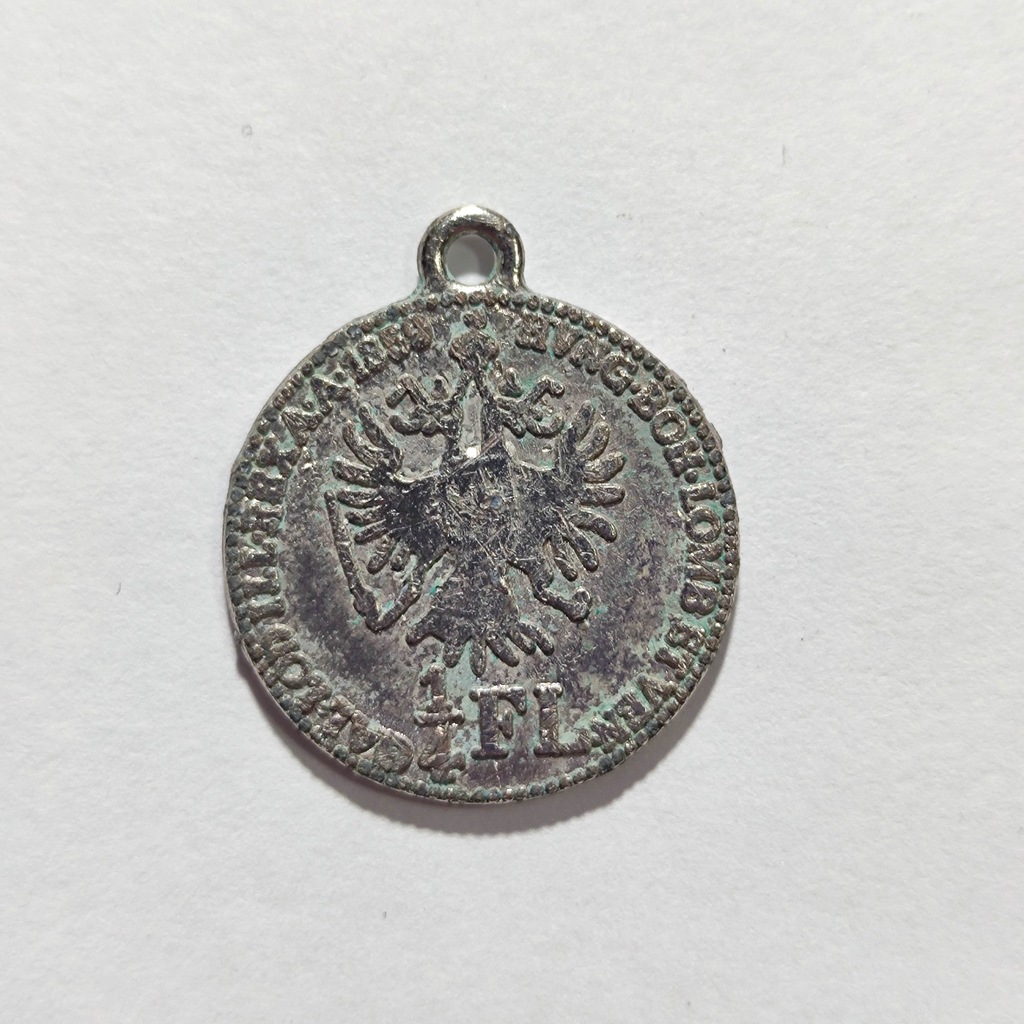 Guzik 1/4FL Gallod Ill Rex 1859 Hung Boh medalik