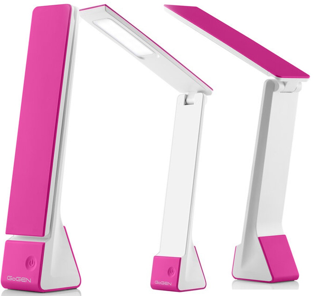 GoGEN LL12P Lampa biurkowa stołowa Lampka LED USB Stojąca na biurko różowa