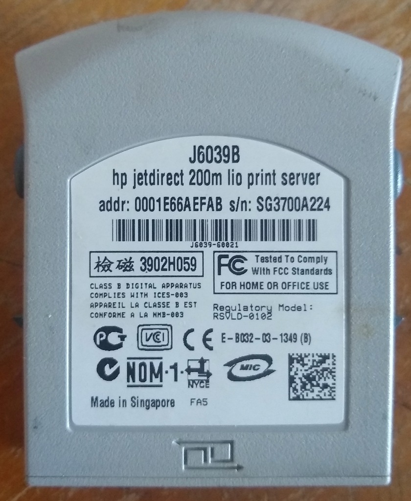 Print Serwer HP JetDirect 200m J6039B