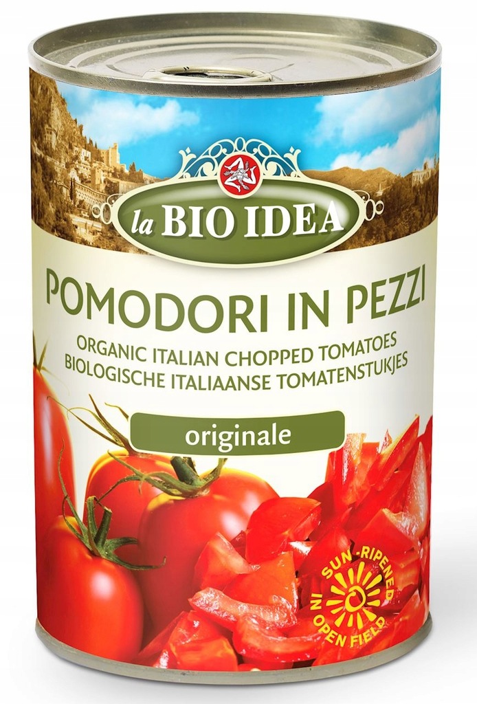 POMIDORY KROJONE BEZ SKÓRY (PUSZKA) BIO 400 g - LA