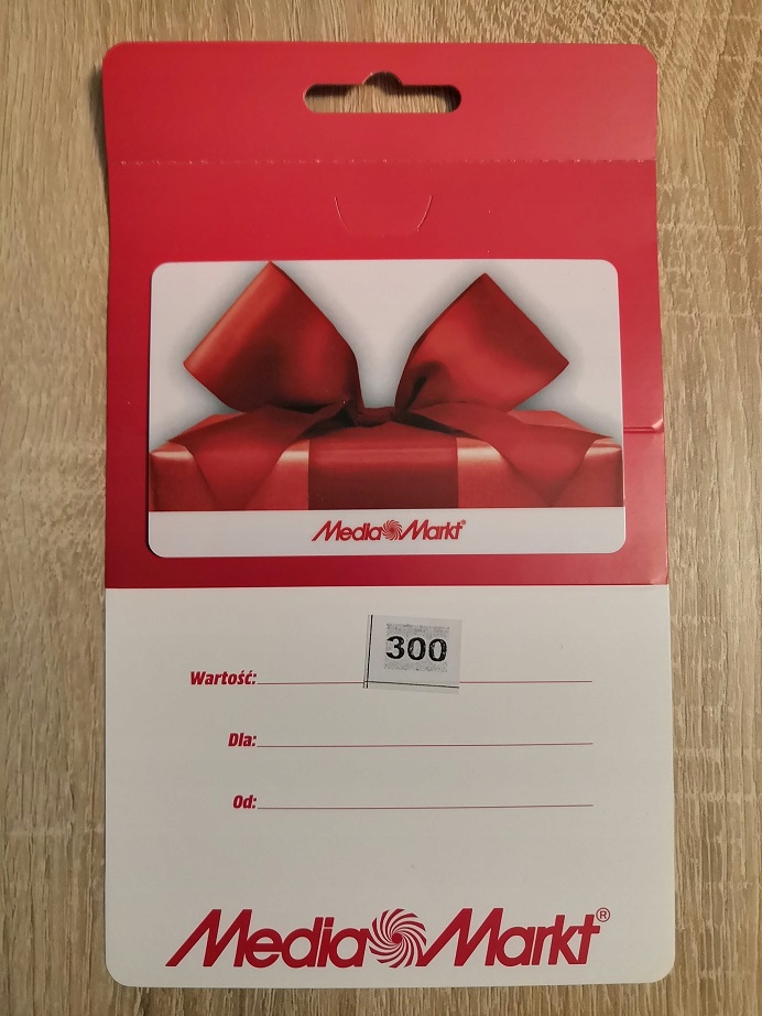 Karta Podarunkowa Bon Media Markt 300zl Mediamarkt 7804221527