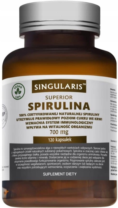 SINGULARIS Spirulina Superior 700mg algi detox 120