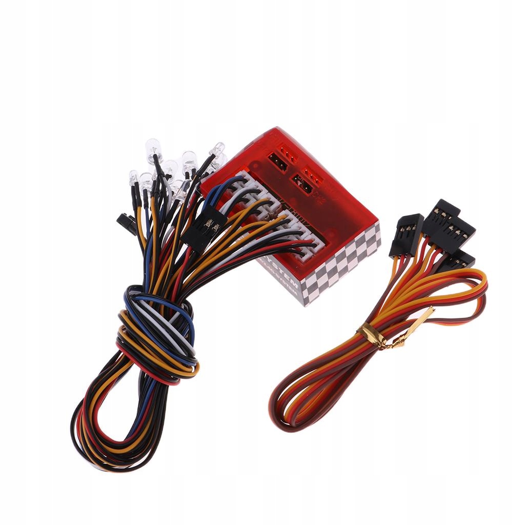 12 LEDs Bright LED Lamp Light System Kit For RC Car Model Spare Parts