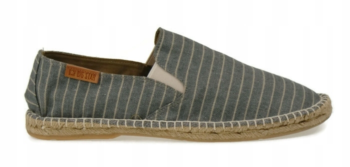 Espadryle Męskie Big Star W174085 SZARY 44