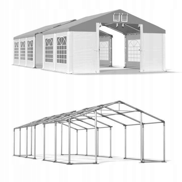 5x20m Namiot ogrodowy solidny usługowy stalowy