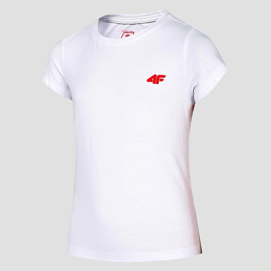 T-shirt 4F HJL21-JTSD008 10S biały 146 cm