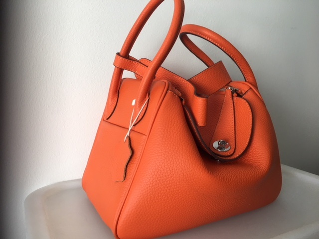 Hermes Torebka brazowa camel rudy skórzana