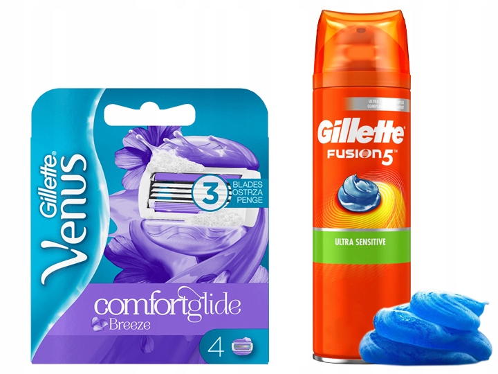 OSTRZA GILLETTE VENUS BREEZE COMFORTGLIDE 4 + ŻEL