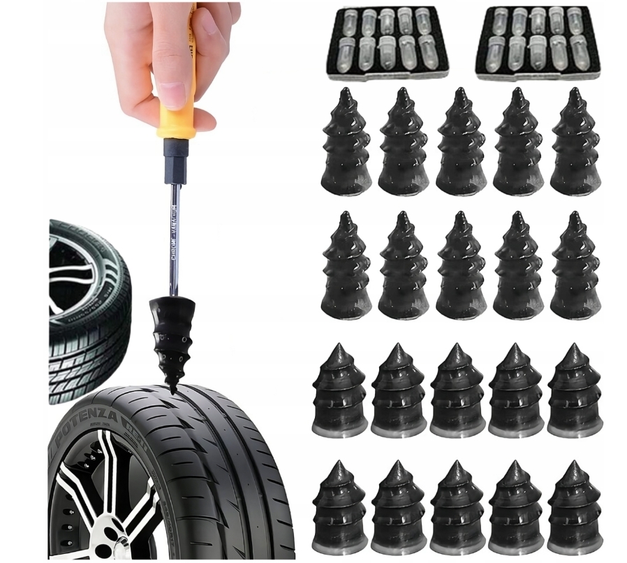 ZESTAW NAPRAWCZY WKRĘTY WULKANIZACYJNE OPON 100szt