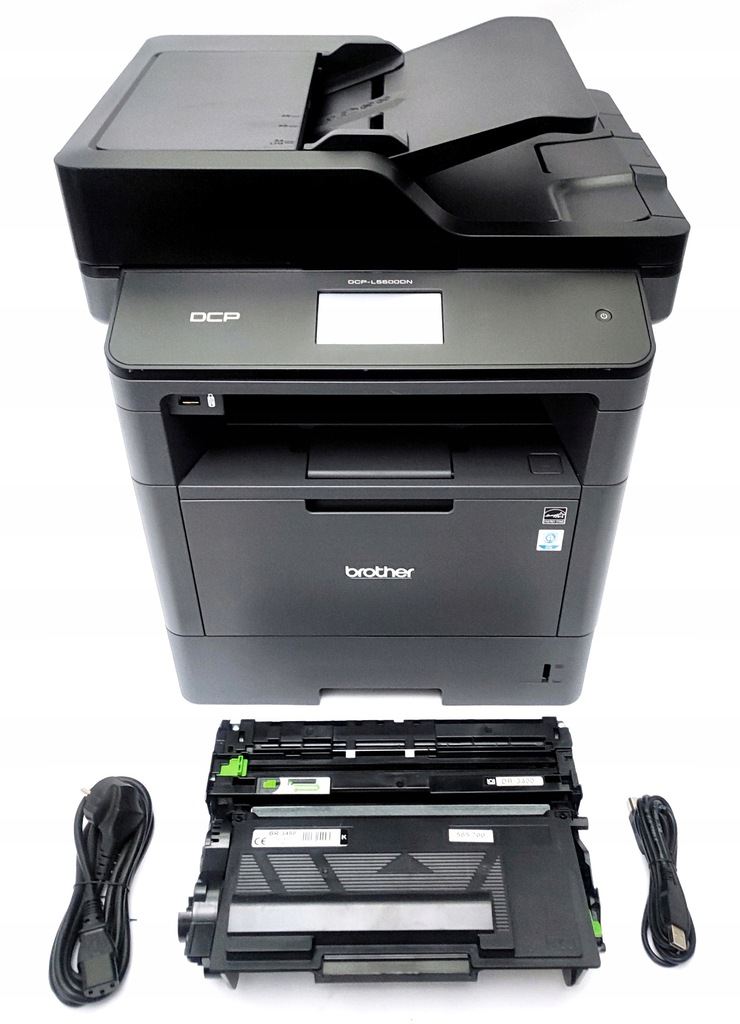 Brother DCP-L5500DN, (0-10K), pełen toner 100%, kable