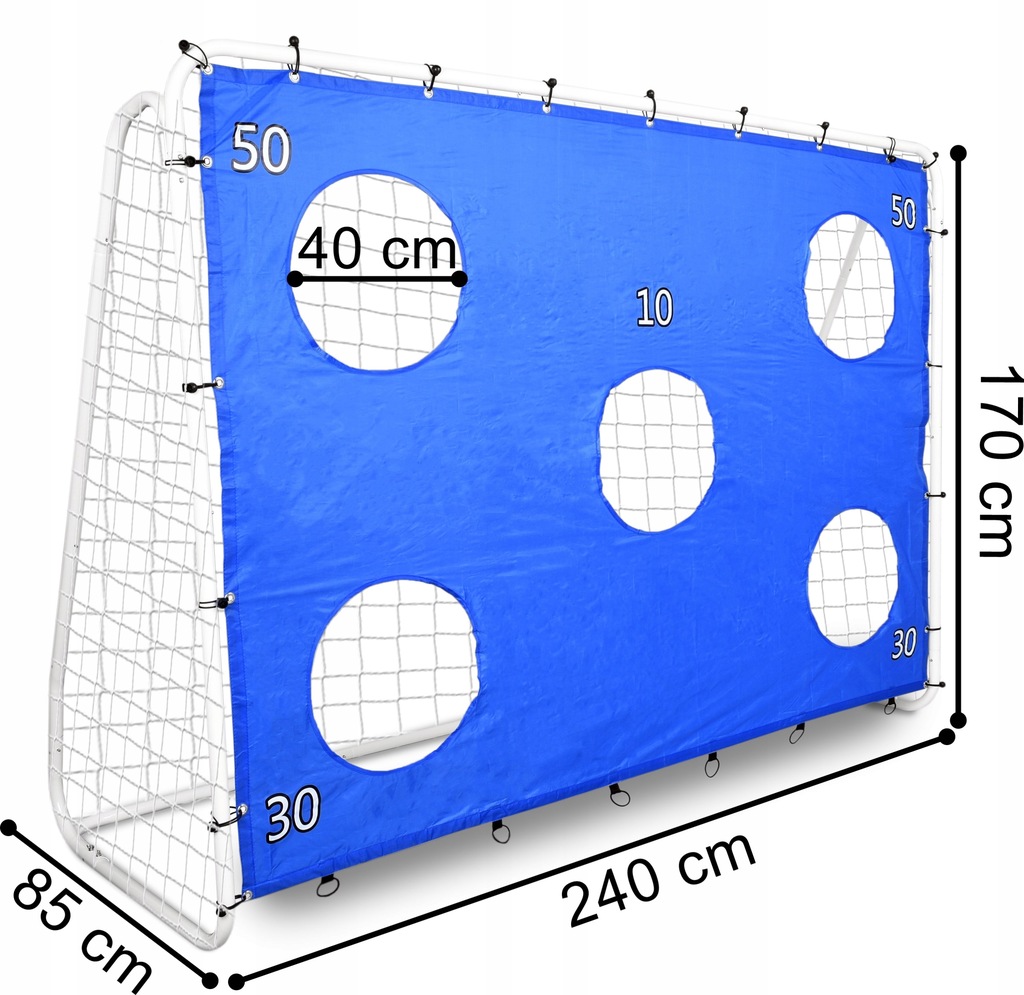 Купить БОЛЬШИЕ МЕТАЛЛИЧЕСКИЕ ТРЕНИРОВОЧНЫЕ ФУТБОЛЬНЫЕ ВОРОТА С ПРИЦЕЛОМ ДЛЯ ДЕТЕЙ 240: отзывы, фото, характеристики в интерне-магазине Aredi.ru