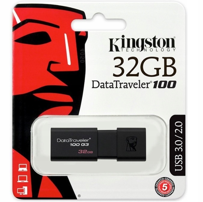 Купить ФЛЕНКЕРНАЯ ПАМЯТЬ KINGSTON DT100 G3 USB 3.0 32 ГБ: отзывы, фото, характеристики в интерне-магазине Aredi.ru