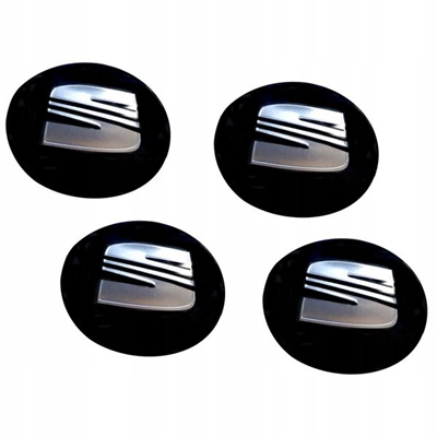 Naklejki na kołpaki emblemat SEAT 90mm 4szt