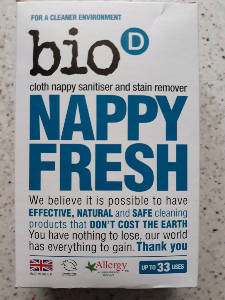 Dodatek do prania pieluch Bio-D Nappy Fresh 500g