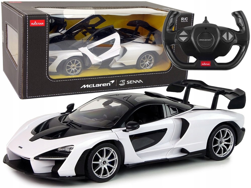 Import LEANToys Auto R/C McLaren Senna Rastar 1:14 Biały Na Pilota