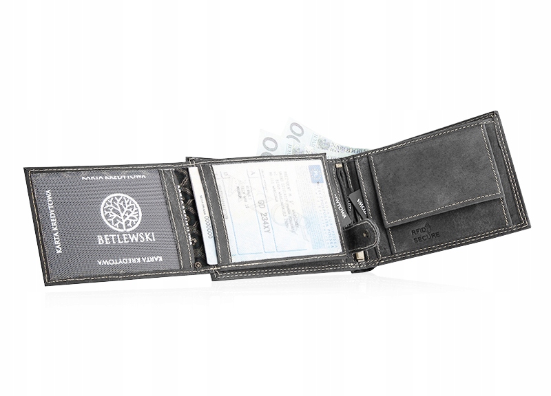 Купить Мужской кожаный кошелек Betlewski с кожаными RFID-картами: отзывы, фото, характеристики в интерне-магазине Aredi.ru