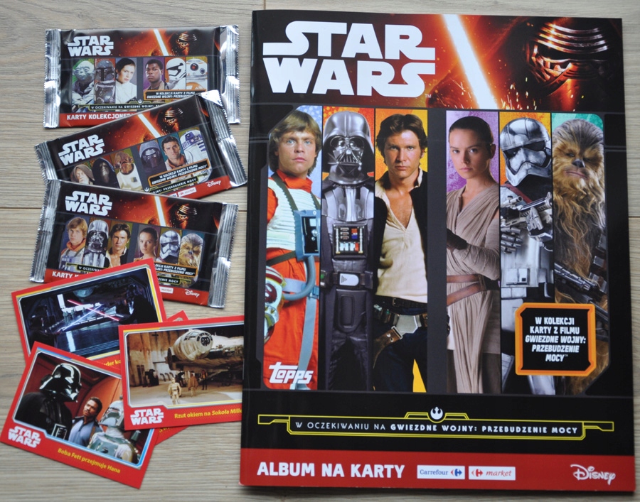 STAR WARS KARTY 120 SZT CARREFOUR KOMPLET