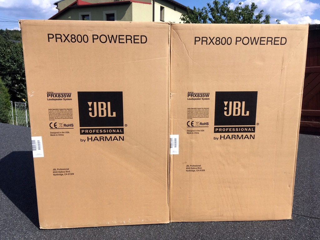 2x JBL PRX835W; 2x1,5kW, gwarancja do 02.11.2020r.