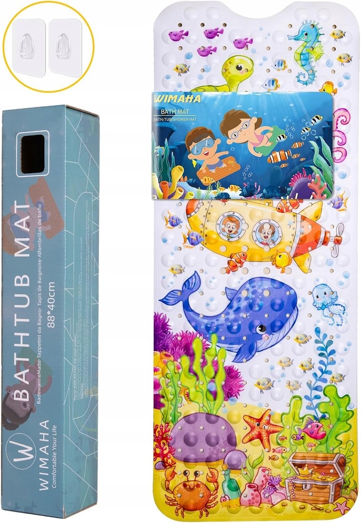 MATA ANTYPOŚLIZGOWA DO WANNY POD PRZYSNIC ŁAZIENKOWA DLA DZIECI OCEAN 100cm
