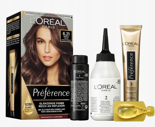 LOreal Preference Jasny Brąz Perłowy, 6.21 Zurych